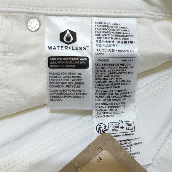 Levi's Mid-Length Mid Rise Shorts Size 32 Cuffed Slim Through Hip Original Style - Picture 8 of 11